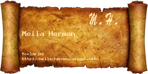 Meila Herman névjegykártya
